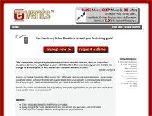 Tablet Screenshot of online.donation.events.org